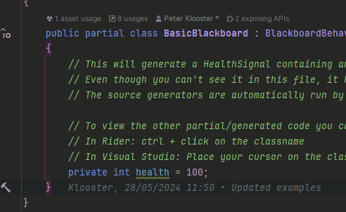 Example 03 Events editor